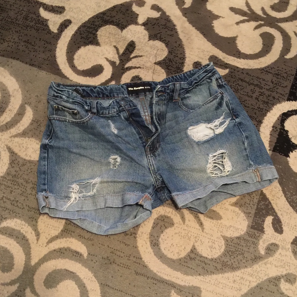The Kooples Denim distressed shorts